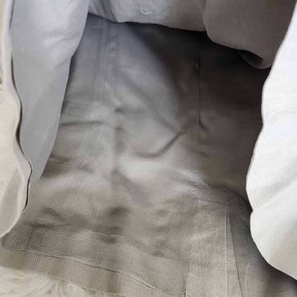 Spiegel Jacket 100% Linen Womens sz 10 Khaki Military Short Jacket Beige Blazer - Picture 7 of 14